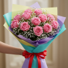 1 Dozen of Pink Roses