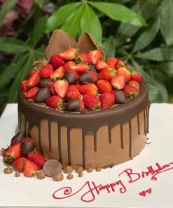 Strawberry + Chocolate Cream Cake