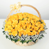 Yellow Roses in Basket