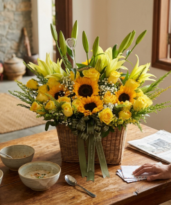 Golden Basket by Phnom Penh Florist - Image 4