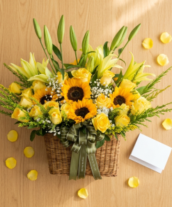 Golden Basket by Phnom Penh Florist - Image 3
