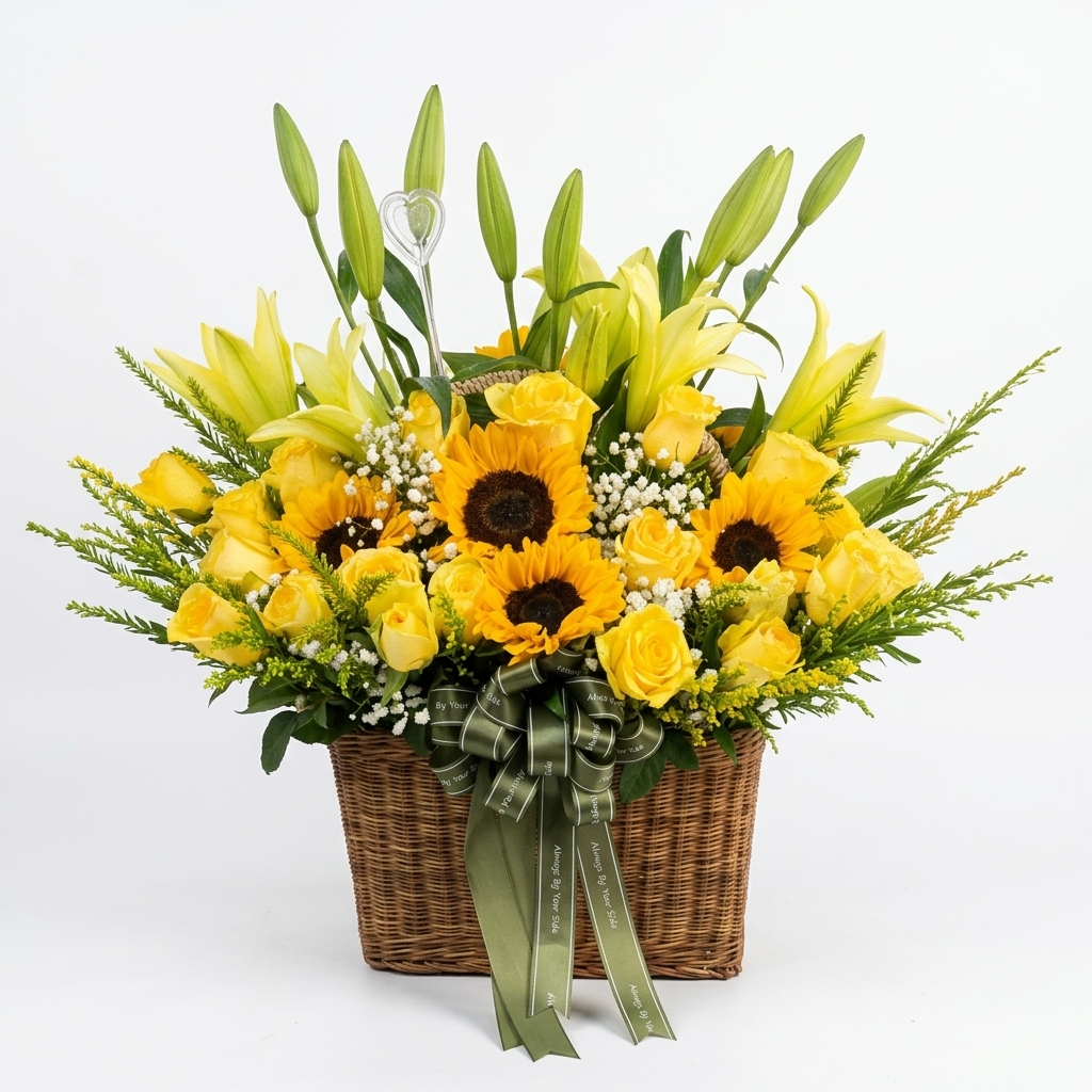Golden Basket by Phnom Penh Florist - Image 2