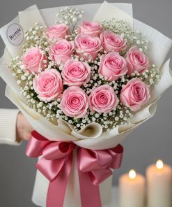 Valentine Day 2026 12 of Light Pink Roses